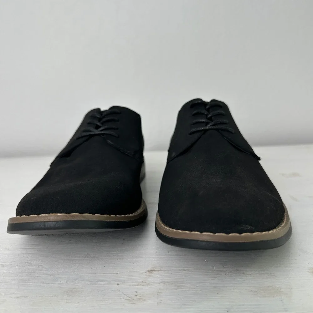 Perry Ellis Dress Shoes Mens 10W Jackson 2 Wide Black Ultra Foam Portfolio